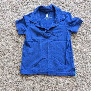 Primary Kids Short Sleeve Polo in Cobalt Blue, Size 2